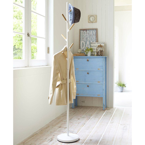 Yamazaki Pole Metal Wood Coat Rack